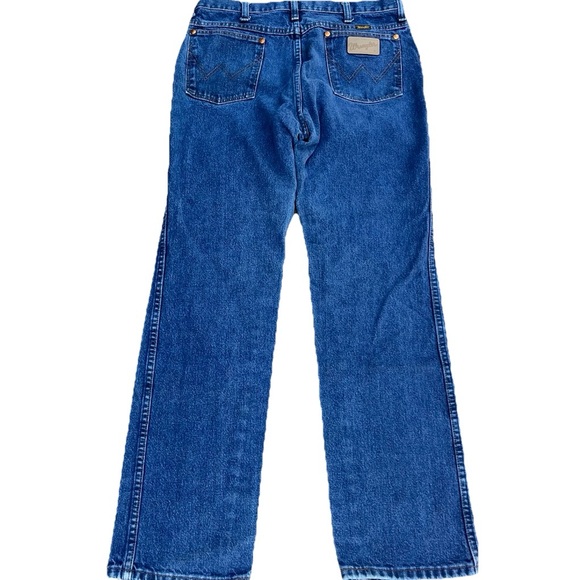 Wrangler 936DSD‎ Blue Demin Jeans Dark Wash Men Size 33x31 Cowboy Boot Cut - Picture 2 of 10